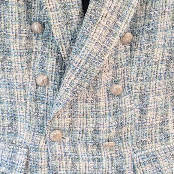 Zara *Bloggers Favorite* Tweed Double Breasted Blazer - Picture 3 of 8